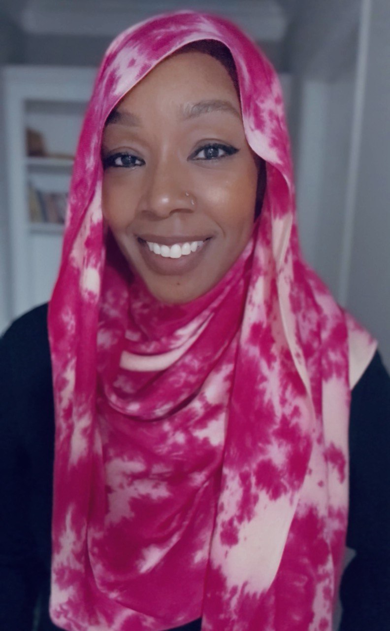 Fuchsia & Cream Hand-Dyed Fringe Shawl Scarf Hijab — 72" x 28"