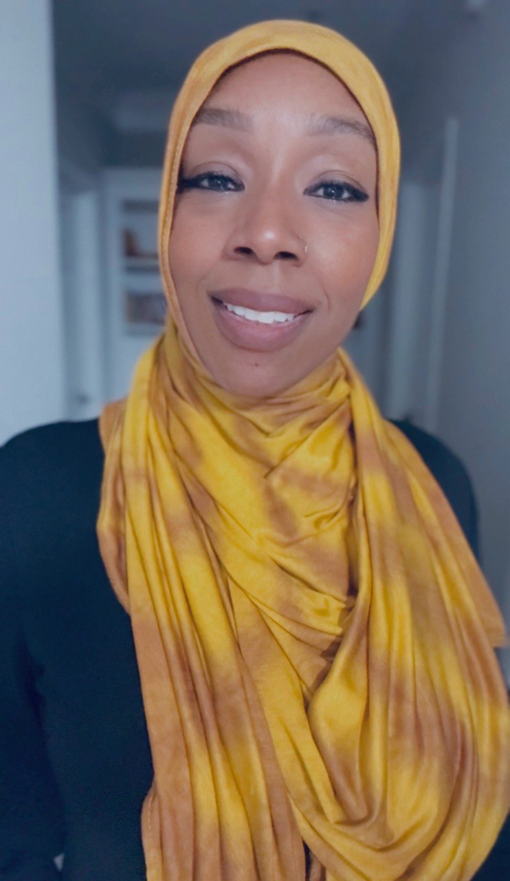 Mustard Yellow & Khaki Hand-Dyed Jersey Knit Scarf Hijab— 33" x 70"