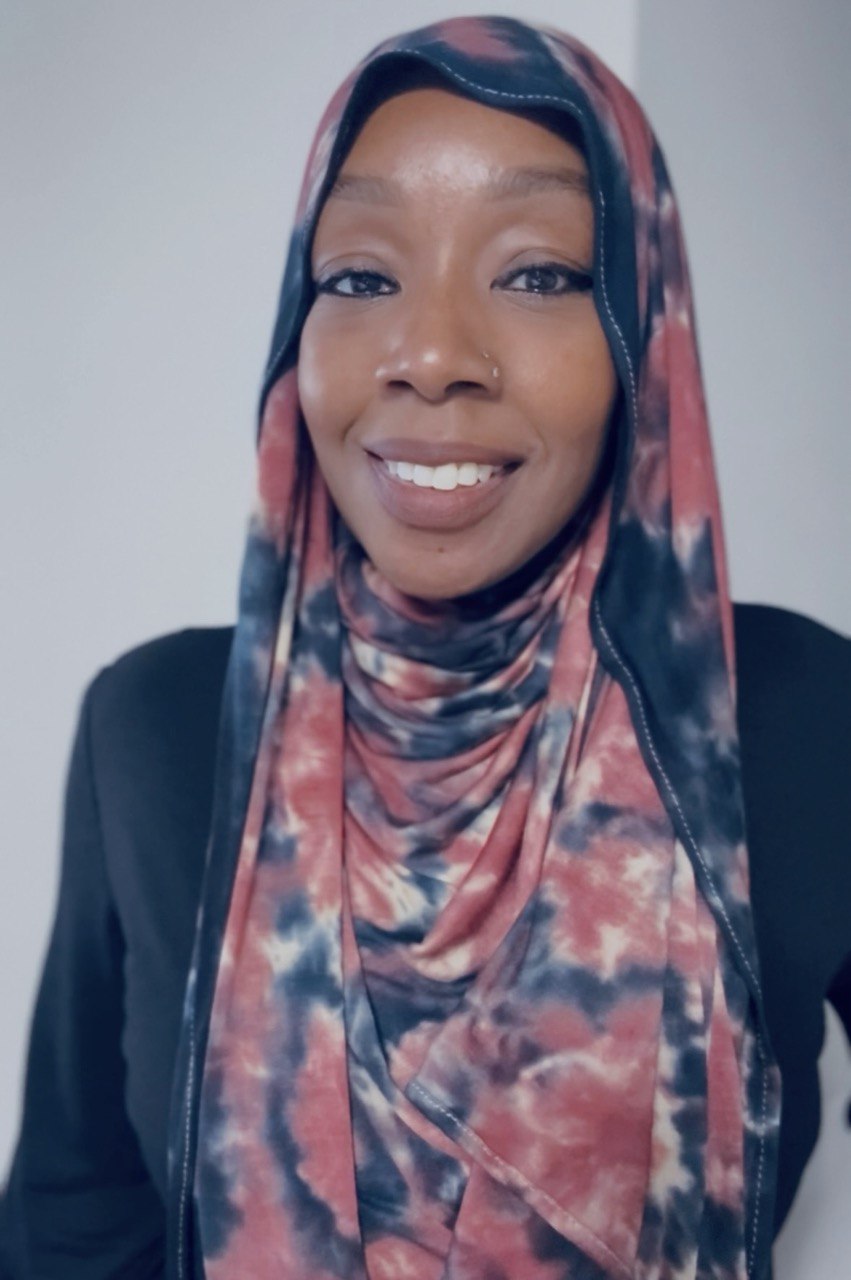 Cream, Black & Light Brown Hand-Dyed Jersey Knit Scarf Hijab — 33" x 70"